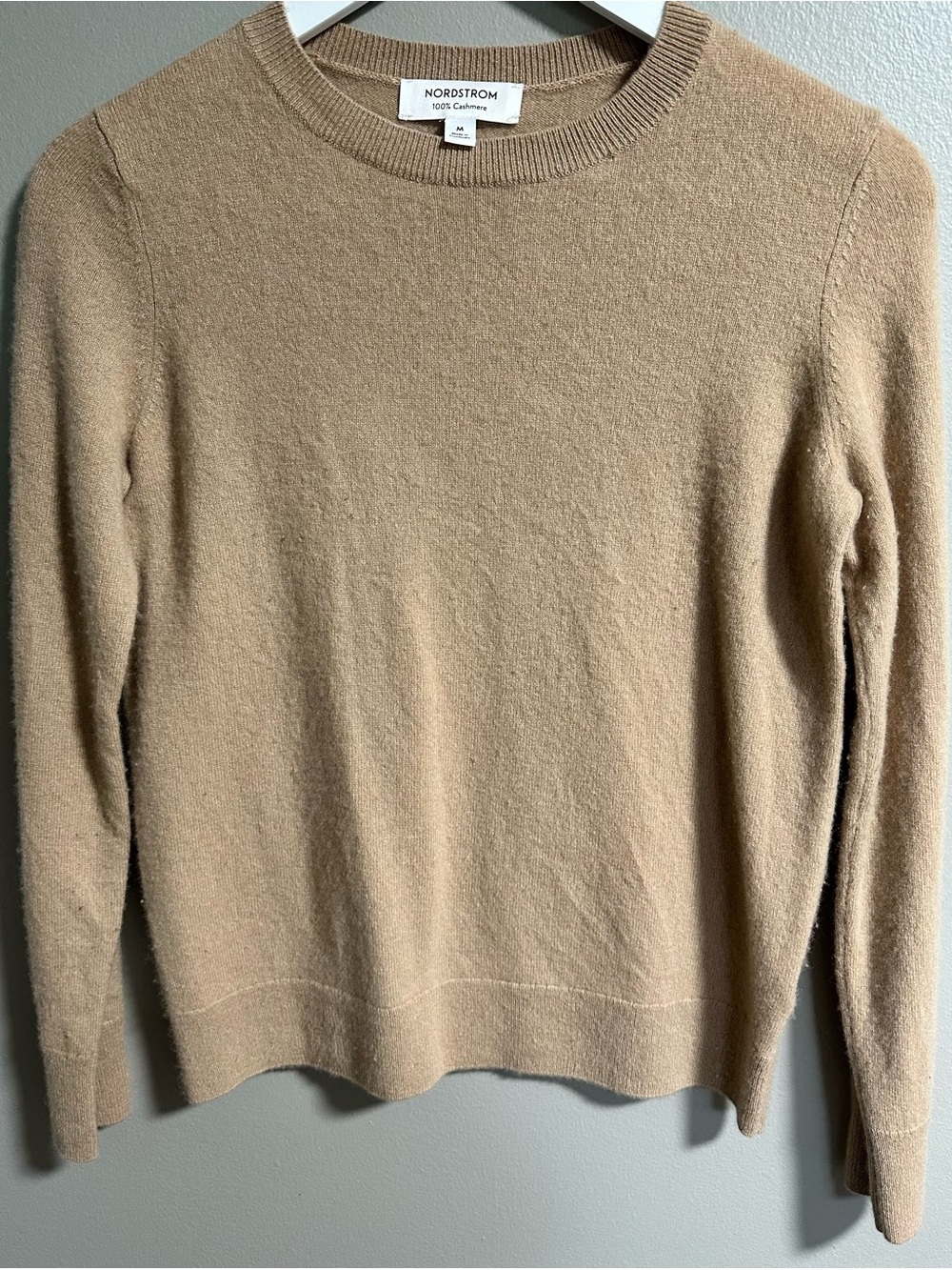 Nordstrom Cashmere Crewneck Sweater - Camel Size Medium